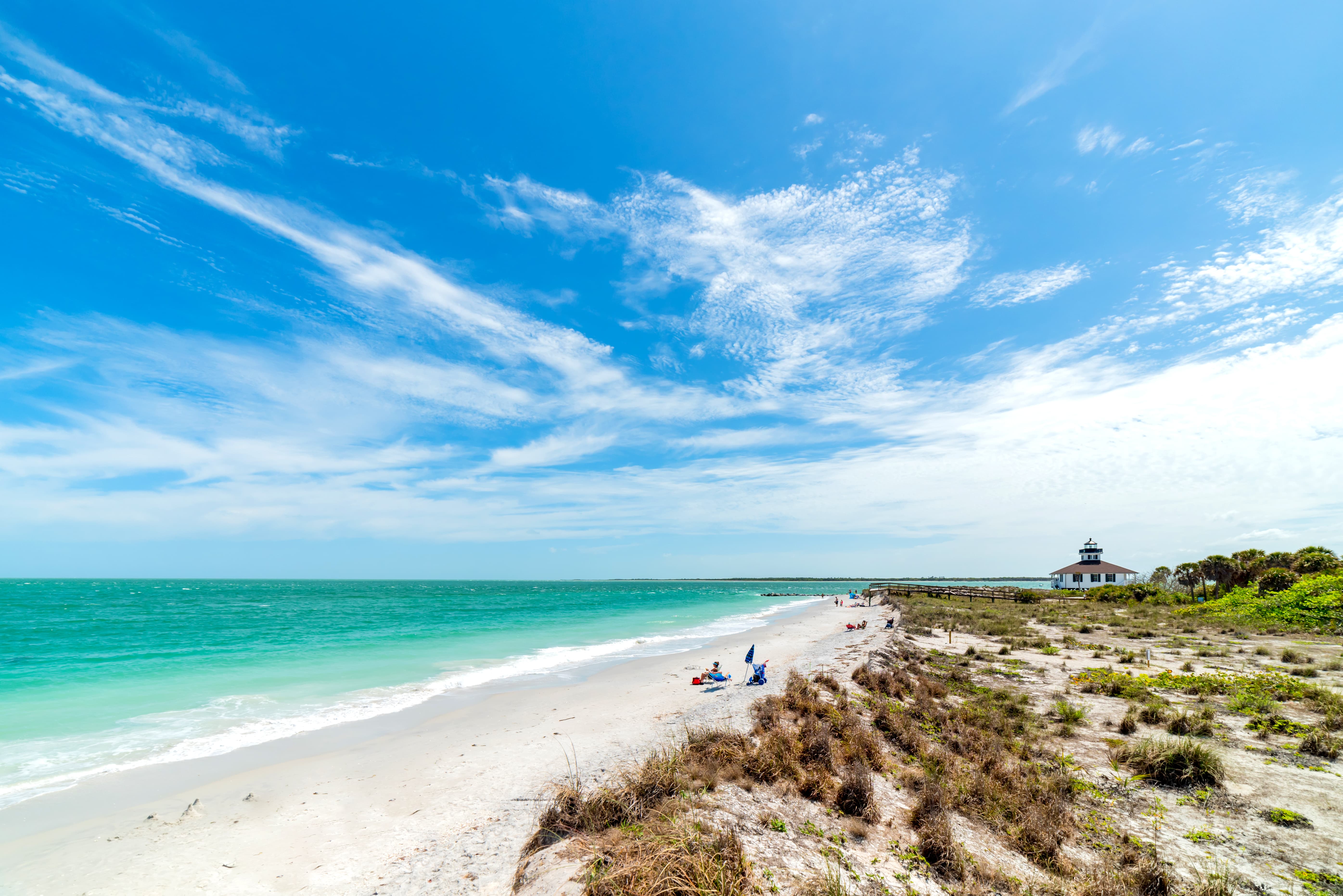 Boca Grande Lighthouse and beach at Gasparilla Island State Park