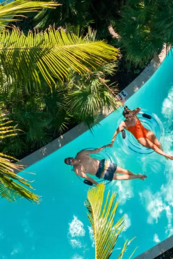 A peaceful float along the lazy river at Hyatt Regency Coconut Point Resort