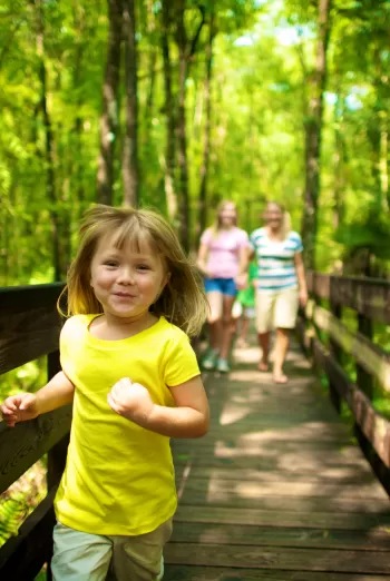 Child running at park